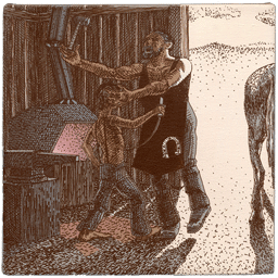 print of billy and the blacksmith